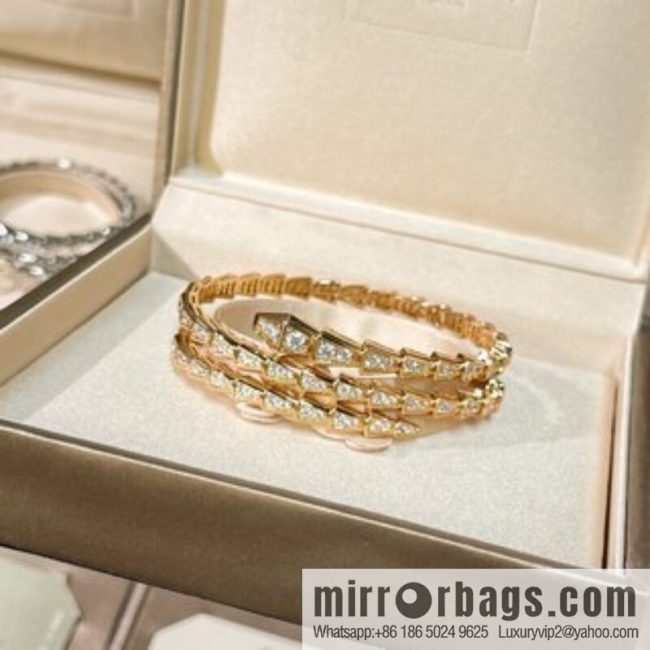 BVLGARI Bulgari Full Diamond Snake Bone Bracelet Bracelet - Image 2
