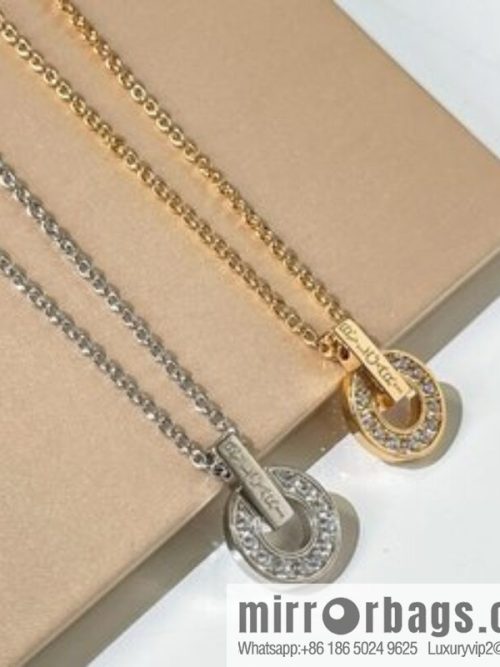 BVLGARI Bulgari diamond round cake earrings necklace