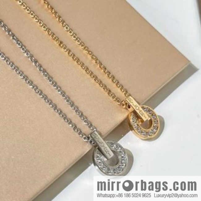 BVLGARI Bulgari diamond round cake earrings necklace