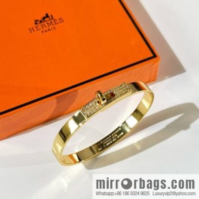 Hermès HERMES Kelly half diamond bracelet bracelet - Image 2