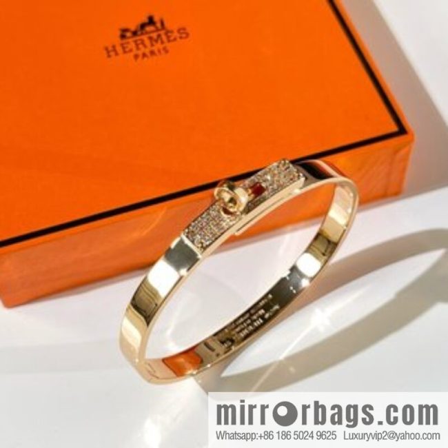 Hermès HERMES Kelly half diamond bracelet bracelet - Image 3