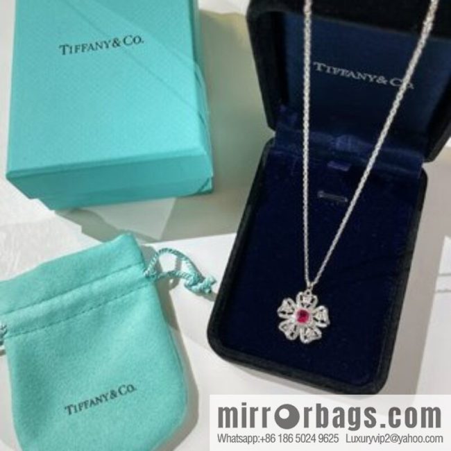 New ☑️ Tiffany & Co. Tiffany & Co. Clover Ruby necklace stud earrings - Image 2