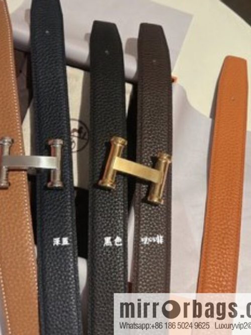HERMES Agora Belt Buckle & Double Sided Leather Belt 32mm