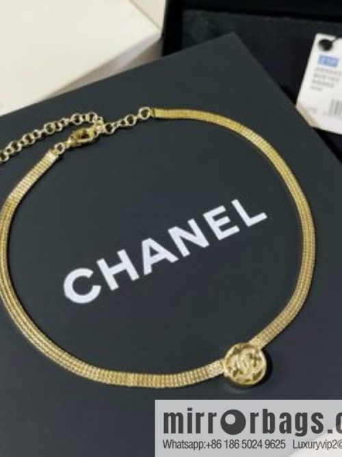 New ☑️ CHANEL Chanel double c round cake ancient gold coin choker necklace