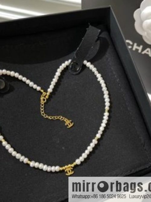 New ☑️ CHANEL Chanel Double C Natural Pearl Necklace