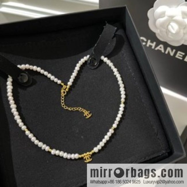 New ☑️ CHANEL Chanel Double C Natural Pearl Necklace