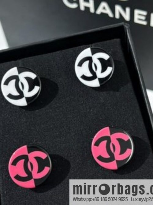 New ☑️ CHANEL Chanel double c acrylic stud earrings