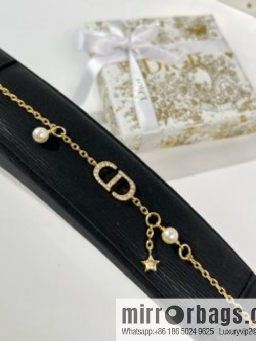 New ☑️ DIOR Dior full diamond CD star pearl bracelet