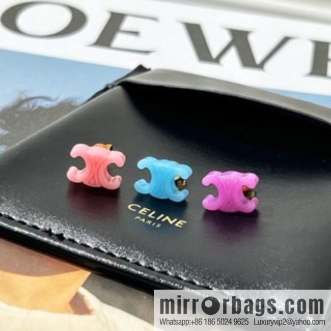 Celine Arc de Triomphe Macaron stud earrings three-piece set