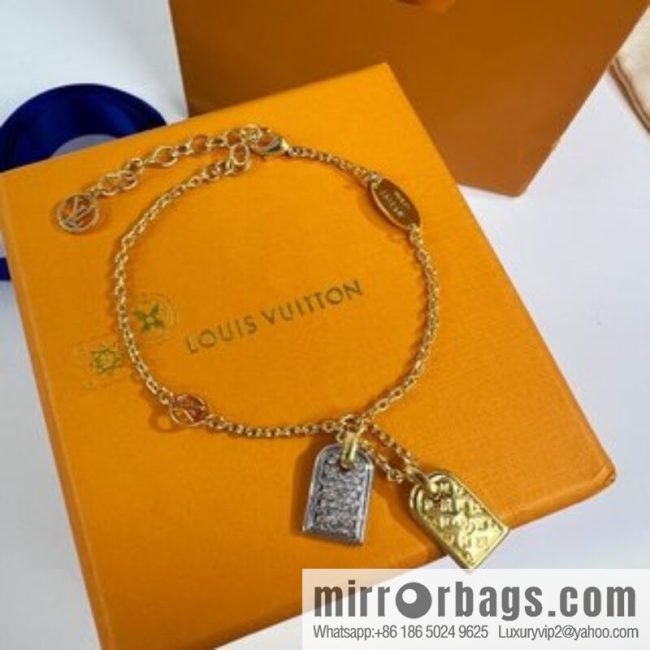 Louis Vuitton Louis Vuitton lv full diamond double necklace bracelet - Image 2