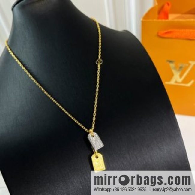 Louis Vuitton Louis Vuitton lv full diamond double necklace bracelet - Image 3