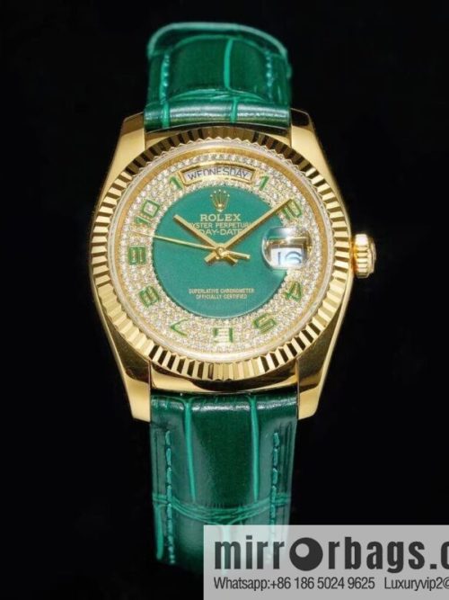 TR Green Enamel Gypsy 36mm Series 118138 Rolex Watch
