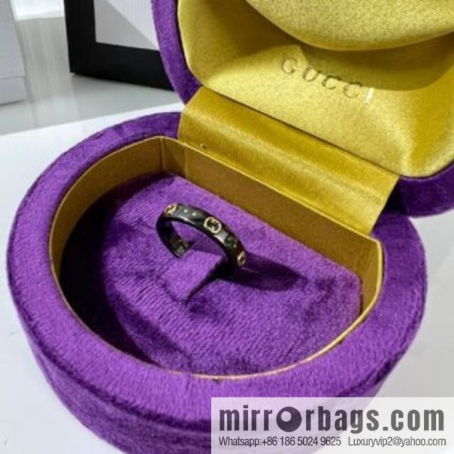 New Gucci narrow black and white ceramic ring - Image 3
