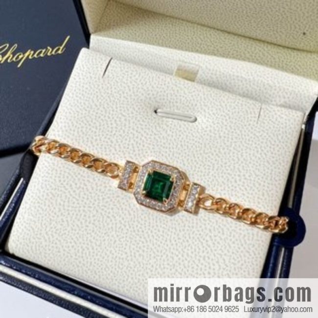 Chopard PRECIOUS LACE VAGUE green diamond necklace bracelet - Image 2