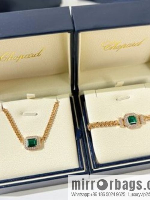 Chopard PRECIOUS LACE VAGUE green diamond necklace bracelet