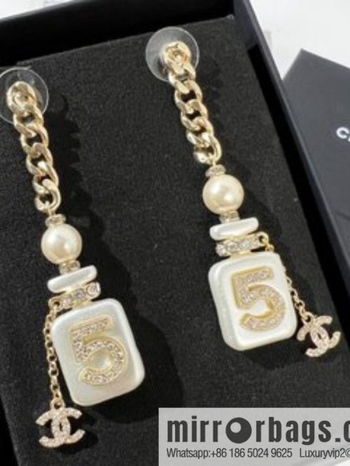 New ☑️ CHANEL Chanel double c perfume bottle stud earrings