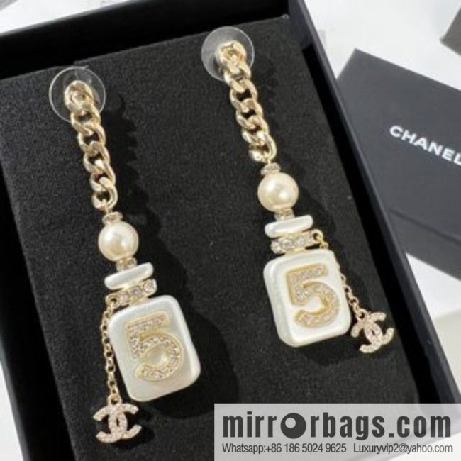 New ☑️ CHANEL Chanel double c perfume bottle stud earrings