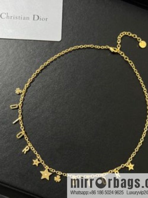 New ☑️ DIOR Dior fringed star four-leaf clover letter necklace