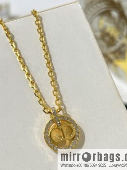 New ☑️ DIOR Dior CD full diamond necklace