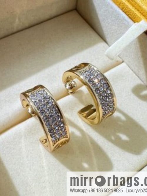 New Fendi full diamond stud earrings