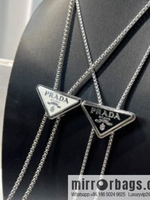 PRADA triangle, keychain necklace