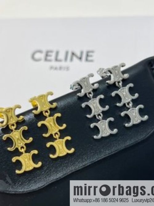 Celine Arc de Triomphe fringed earrings