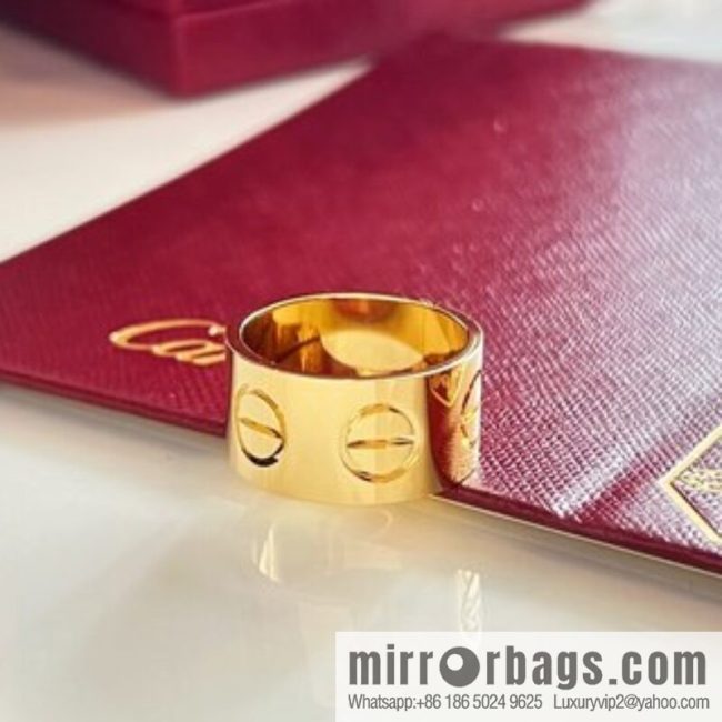 Cartier classic LOVE series wide version ring