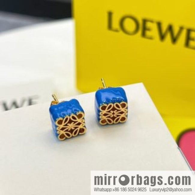 LOEWE Luo Yiwei enamel dripping oil moon cake stud earrings - Image 2