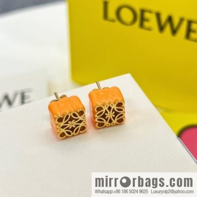 LOEWE Luo Yiwei enamel dripping oil moon cake stud earrings - Image 3
