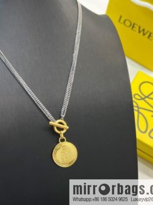 LOEWE round cake double layer necklace