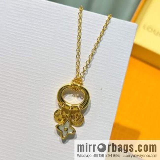 Louis Vuitton lv crystal monogram necklace