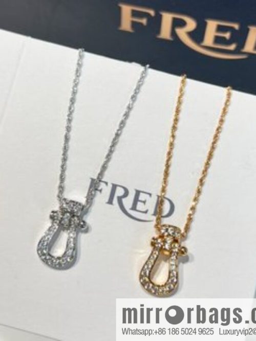 Fred FORCE10 series Fred full diamond horseshoe necklace