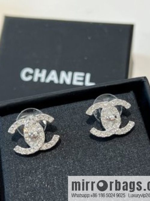 New ☑️ CHANEL Chanel c1 double c full diamond stud earrings