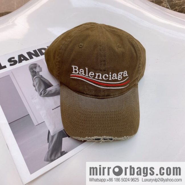 BALENCIAGA Balenciaga\'s new shampoo gray brim letter logo baseball cap