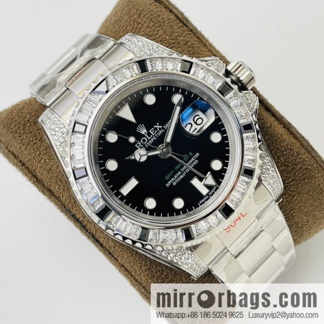 Rolex GMT II Rear Diamond Customized Edition Self-winding Movement Watch