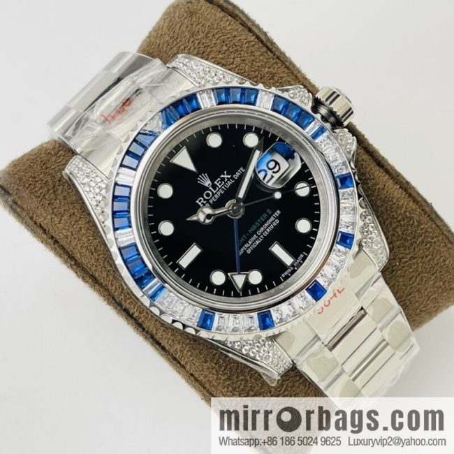Rolex GMT II Rear Diamond Customized Edition Self-winding Movement Watch - Image 2