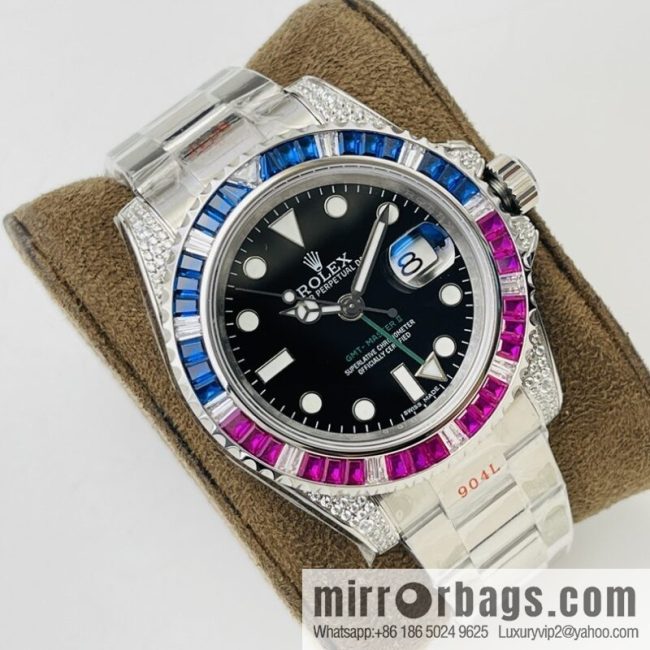 Rolex GMT II Rear Diamond Customized Edition Self-winding Movement Watch - Image 3