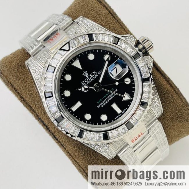 Rolex GMT II Rear Diamond Customized Edition Self-winding Movement Watch - Image 5