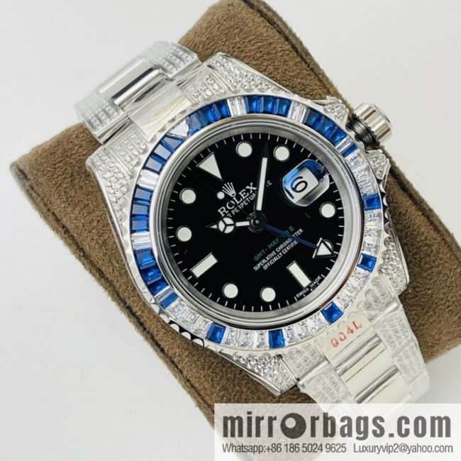 Rolex GMT II Rear Diamond Customized Edition Self-winding Movement Watch - Image 6