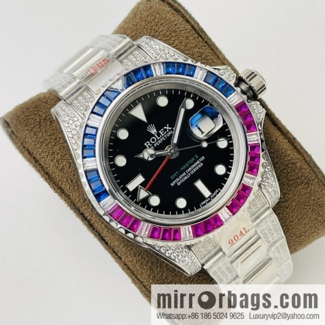 Rolex GMT II Rear Diamond Customized Edition Self-winding Movement Watch - Image 7