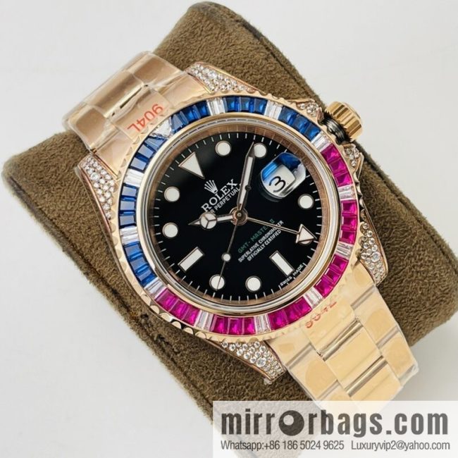 Rolex GMT II Rear Diamond Customized Edition Self-winding Movement Watch - Image 2
