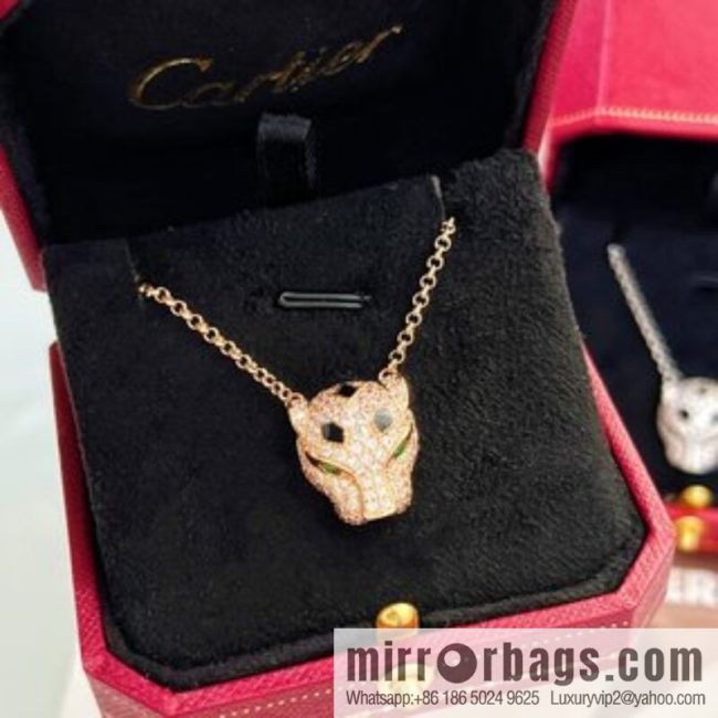 New ☑️ Cartier Cartier jungle series, full of diamond leopard head 🐆 necklace - Image 2