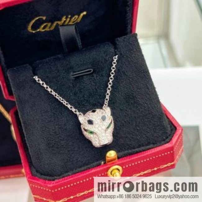 New ☑️ Cartier Cartier jungle series, full of diamond leopard head 🐆 necklace - Image 3