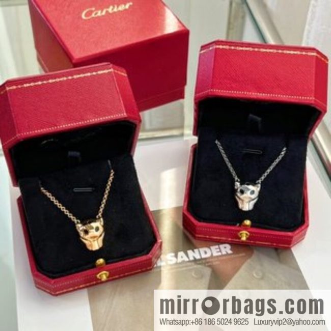 New ☑️ Cartier Cartier Jungle Collection, Glossy Leopard Head 🐆 Necklace