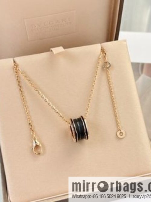 BVLGARI Bulgari new threaded black ceramic necklace
