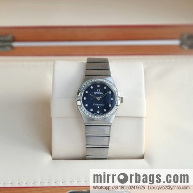 The new Omega fifth-generation constellation real diamond Omega constellation series The latest fifth-generation 27mm constellation quartz watch