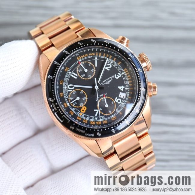 Longines LONGINES 🎮 AF1 classic replica series men\'s watch sports series L3.636.4.60 1⃣ movement adopts 7750 automatic chronograph mechanical movement