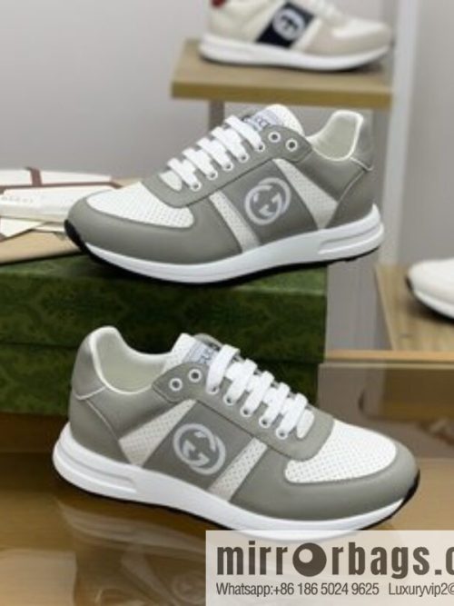 Gucci Gucci color matching double G rubber men\'s sports running shoes