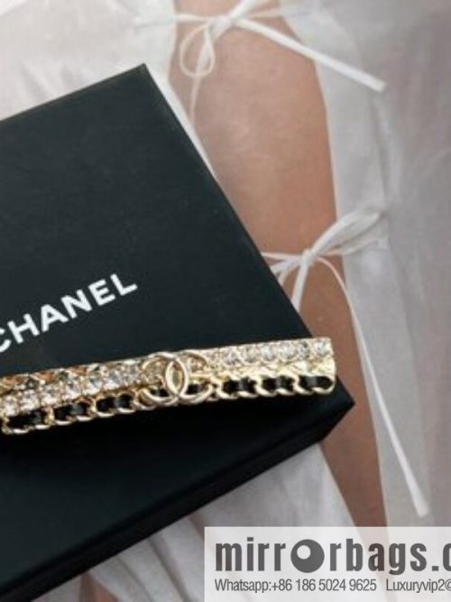 New ☑️ CHANEL Chanel double c black leather rope hairpin hairpin