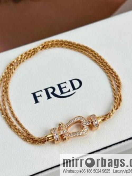 Fred limited edition rose gold three layer bracelet